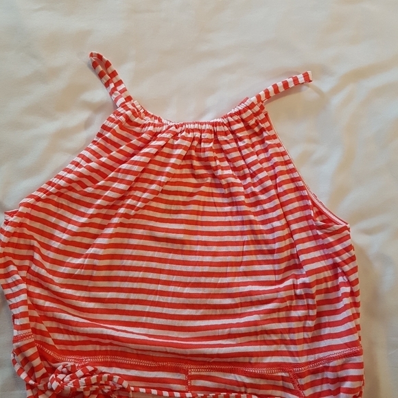 GAP women's size Medium striped tank maxi dress, orange & white. NWT - Picture 5 of 7